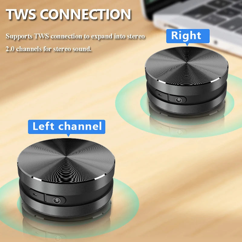 Mini Bone Conduction Bluetooth Speaker Wireless TWS Connection Stereo Soundbar Audio System Suction Cup MP3 Music Player